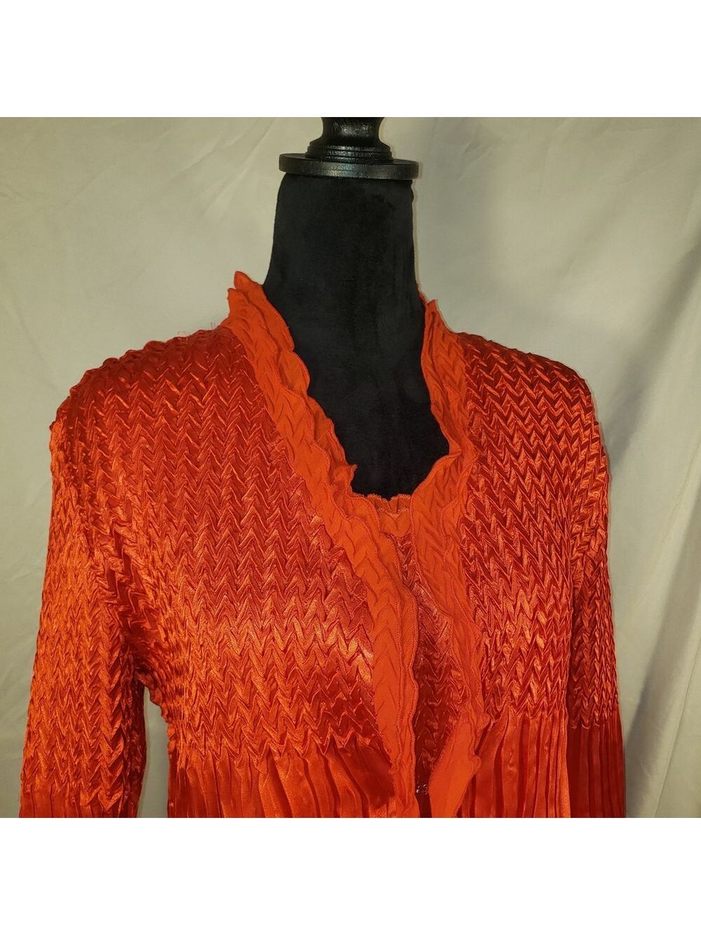 Caelian Textured Orange Shell (S) & Over-Blouse (L)